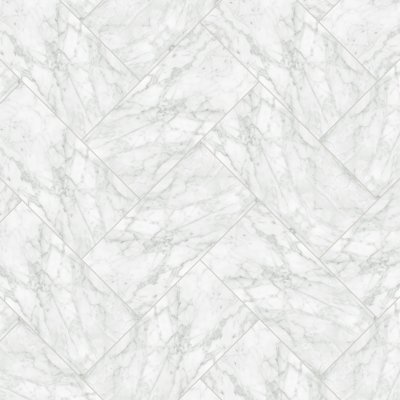 Qualis Ceramica Plata 12x24 Carrara Abisso Polished - Herringbone