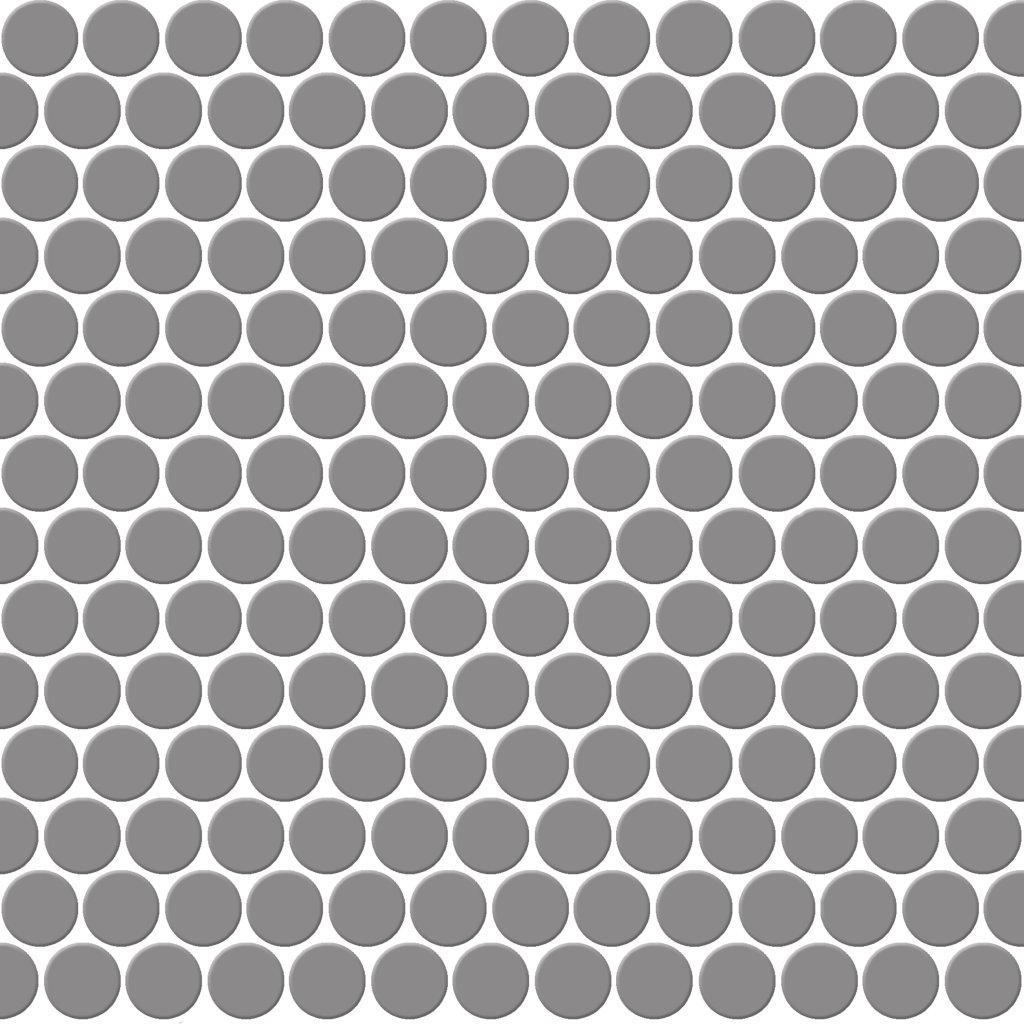 Daltile Keystones Suede Gray, Penny Rounds, Matte - Suede Gray