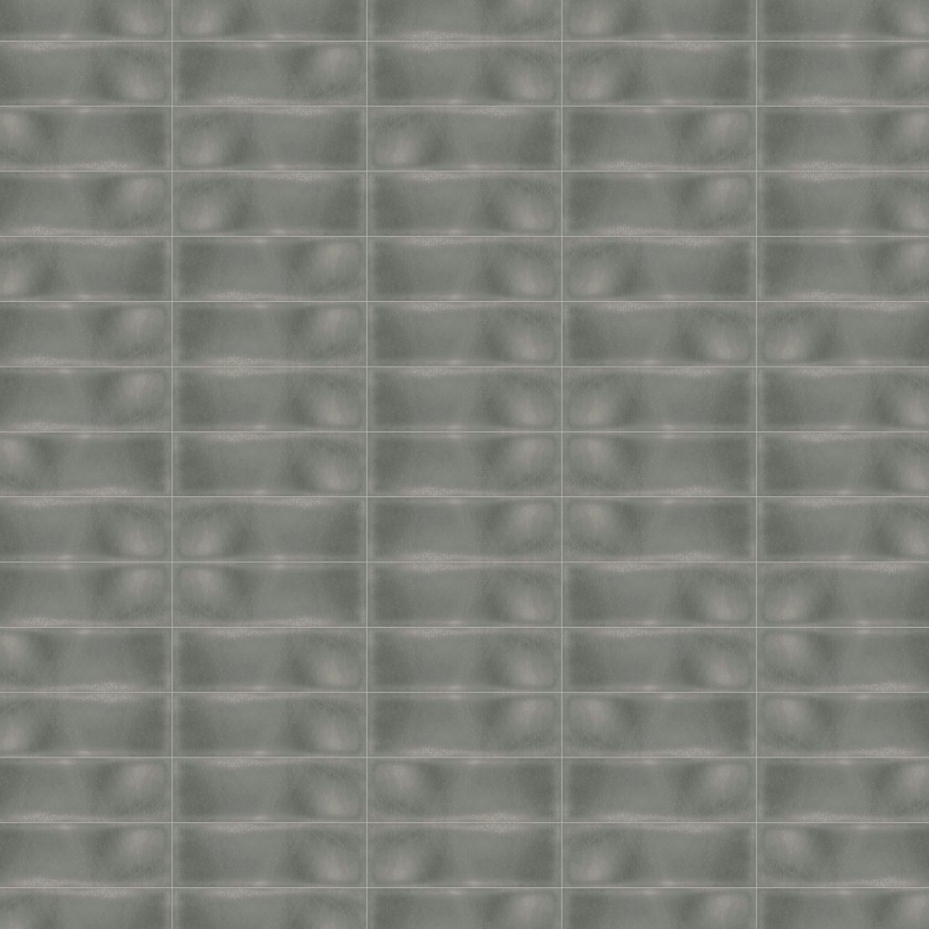 Marble Systems Army Grey Glazed Ceramic Accent Tiles 4x12 - Army Grey