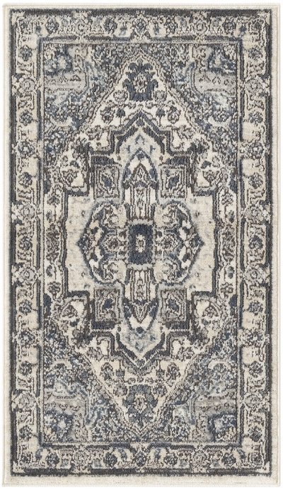 Nourison Home Nourison Concerto CNC18 2'2" x 7'6 Ivory Navy Vintage Indoor Rug - 2'2" x 3'9"
