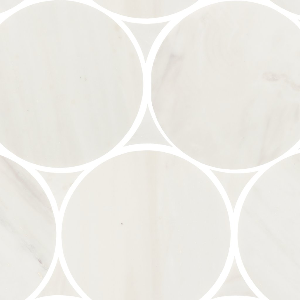 Daltile Eclessia Marble Pacifica, Circle, 6, Polished - Pacifica