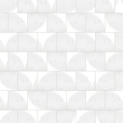 Qualis Ceramica Bianco Venatino 9 Polished Corner Shelf - Alternating 1/2