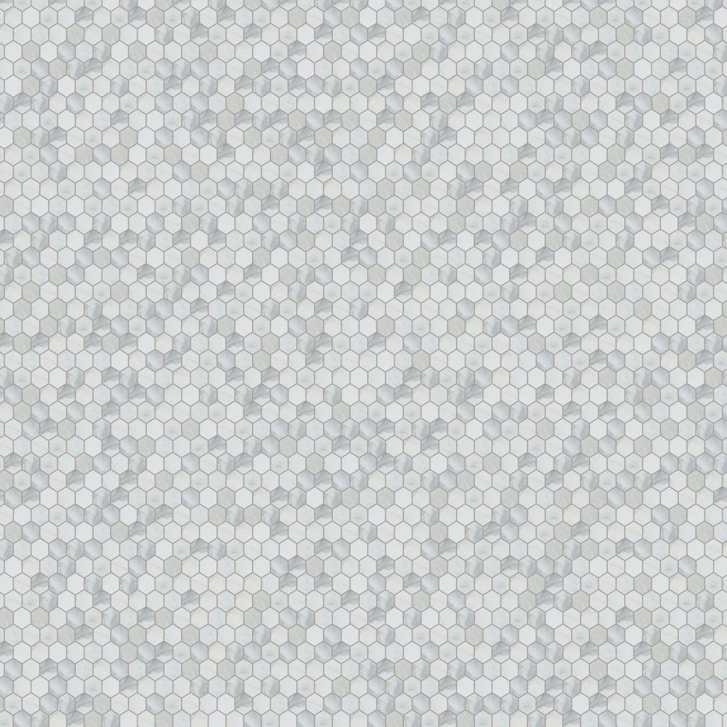 Marble Systems Calacatta Gold Royal Polished Hexagon Marble Mosaic 10 3/8x12 - Calacatta Gold Royal