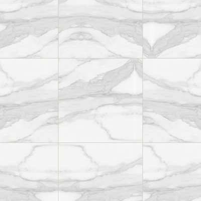 Qualis Ceramica Plata 24x24 Statuario Brina Polished - Grid