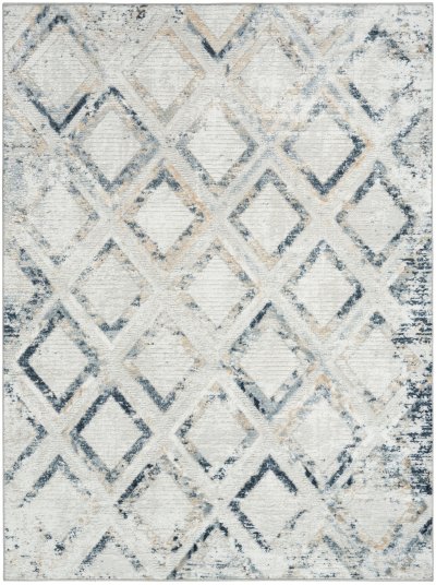 Nourison Home Nourison Dekor DEK05 5'3" x 7' Grey Navy Modern Indoor Rug - 4' x 6'