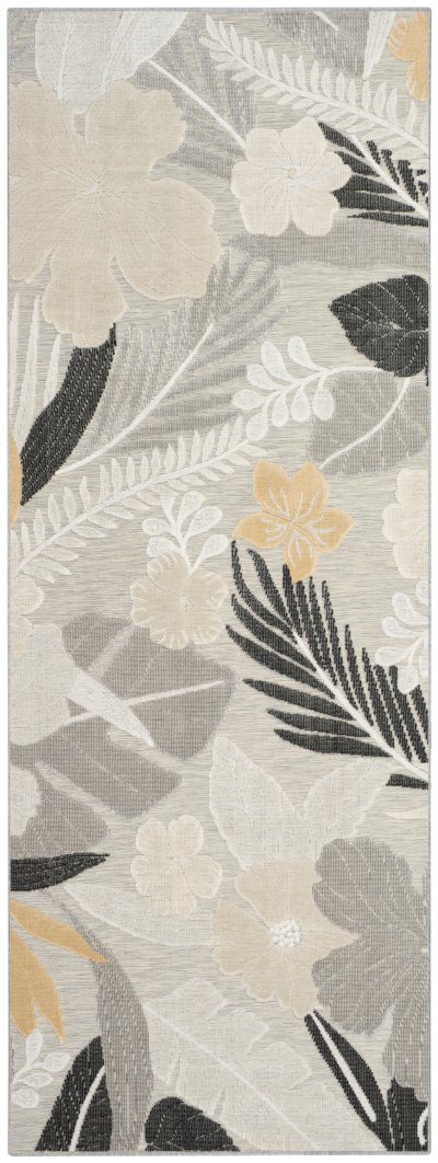 Nourison Home Nourison Suncoast SNC01 4' x 6' Grey Tropical Rug - 2' x 6'