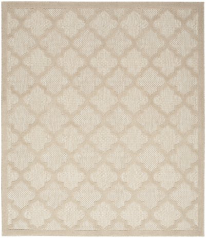 Nourison Home Nourison Easy Care NES01 4' x Round Cream Modern Rug - 8' x 10'