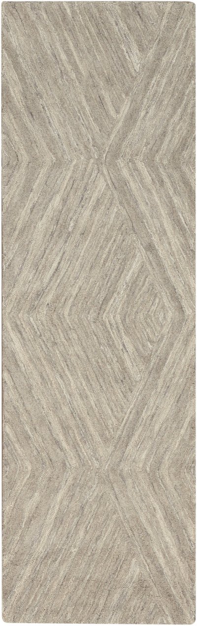 Nourison Home Nourison Graceful GRU03 3'9" x 5'9" Grey Modern Indoor Rug - 2'3" x 7'6"