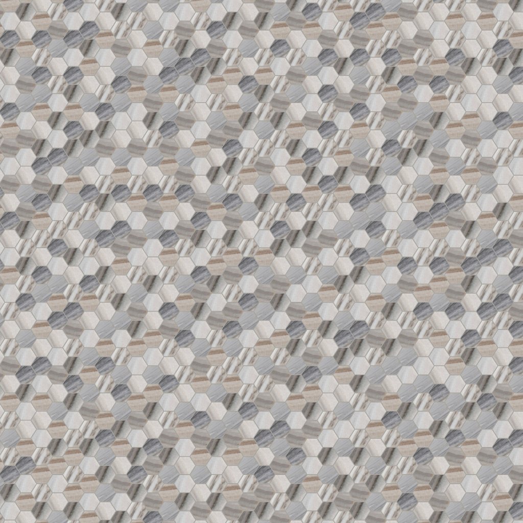 Marble Systems Skyline Polished Hexagon Marble Mosaic 10 3/8x12 - Skyline