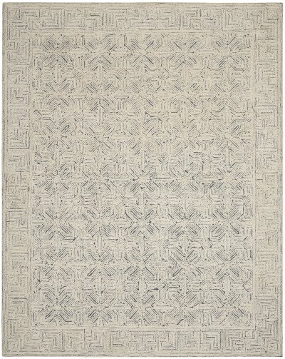 Nourison Home Nourison Vail VAI05 8'3" x 11'6" Ivory Navy Modern Indoor Rug - 8'3" x 11'6"