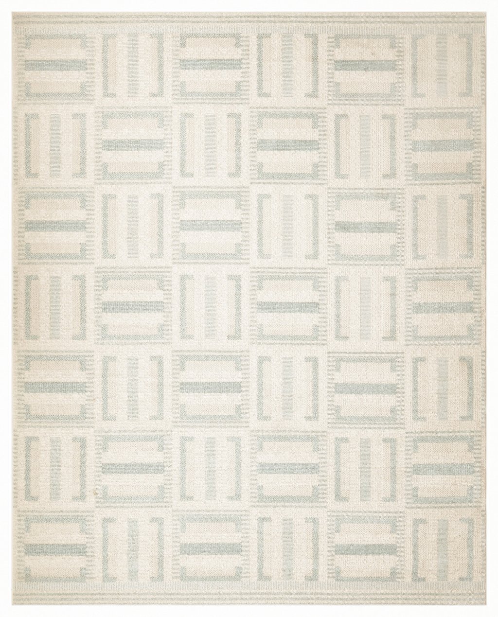 Nourison Home Nourison Nordic NRC11 8' x 10' Ivory Blue Modern Indoor Rug