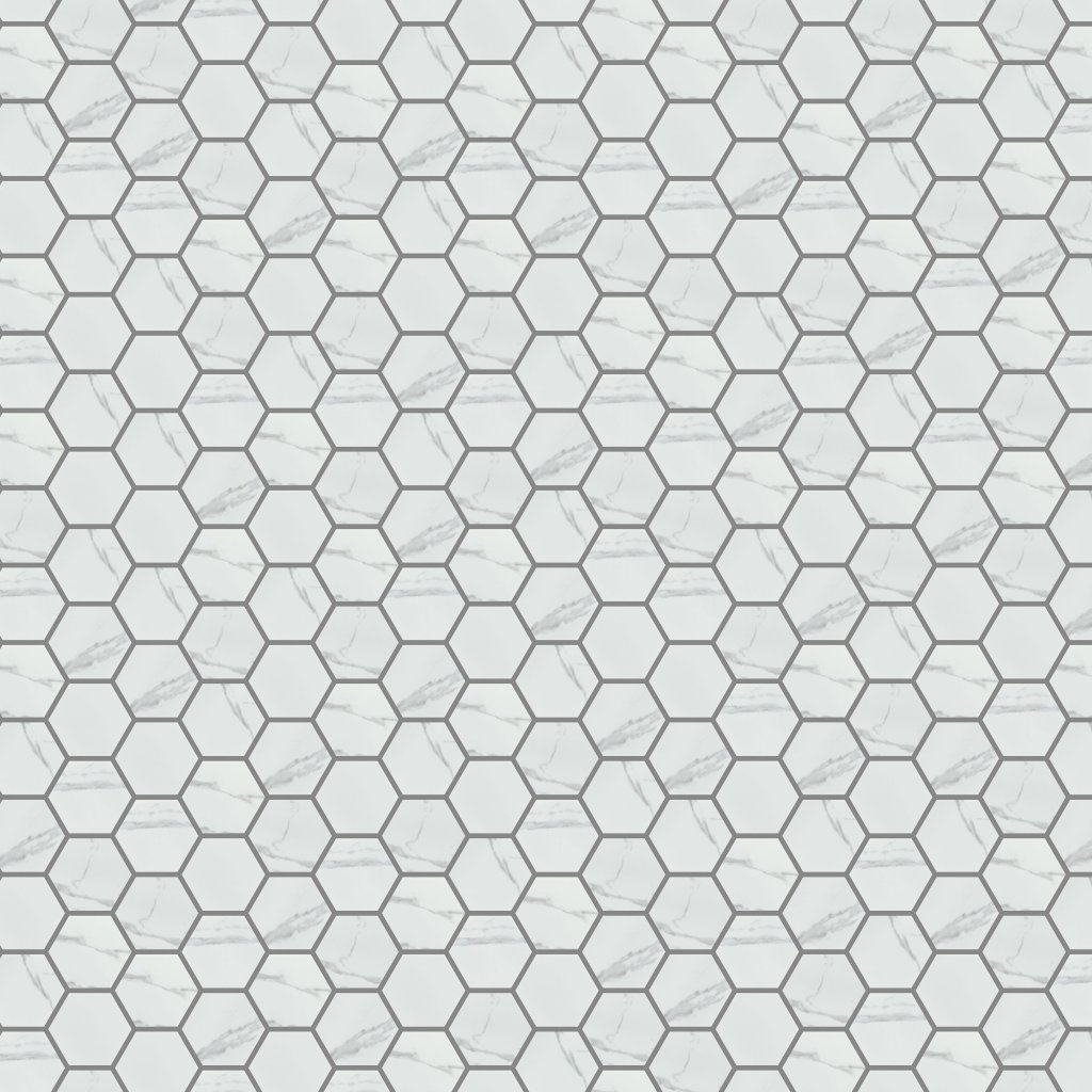 Emser Tile ELEGAN MATTE 4" HEXAGON MOSAIC-POR - Calacata