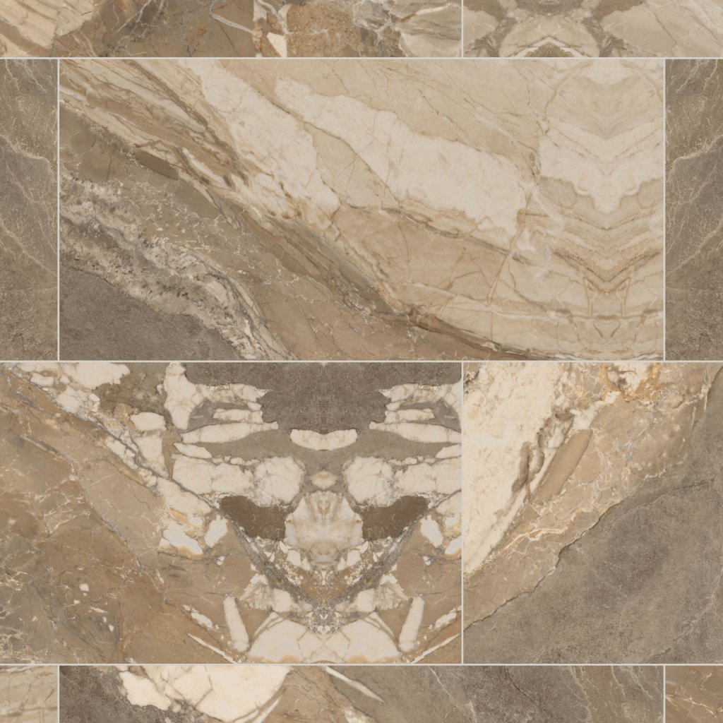 Qualis Ceramica Dynasty 24x48 Taupe Polished/matt