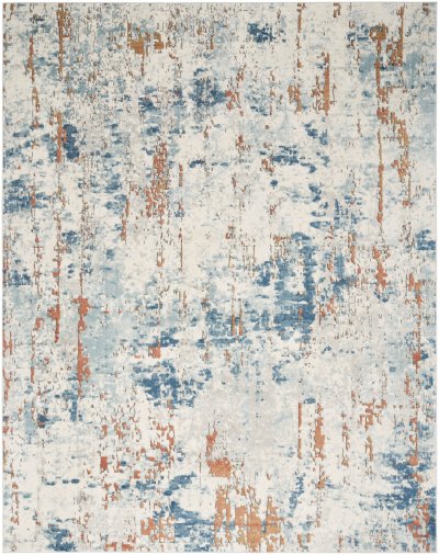 Nourison Home Nourison Concerto CNC01 7'10" x 9'10" Beige Blue Rust Modern Indoor Rug - 7'10" x 9'10"