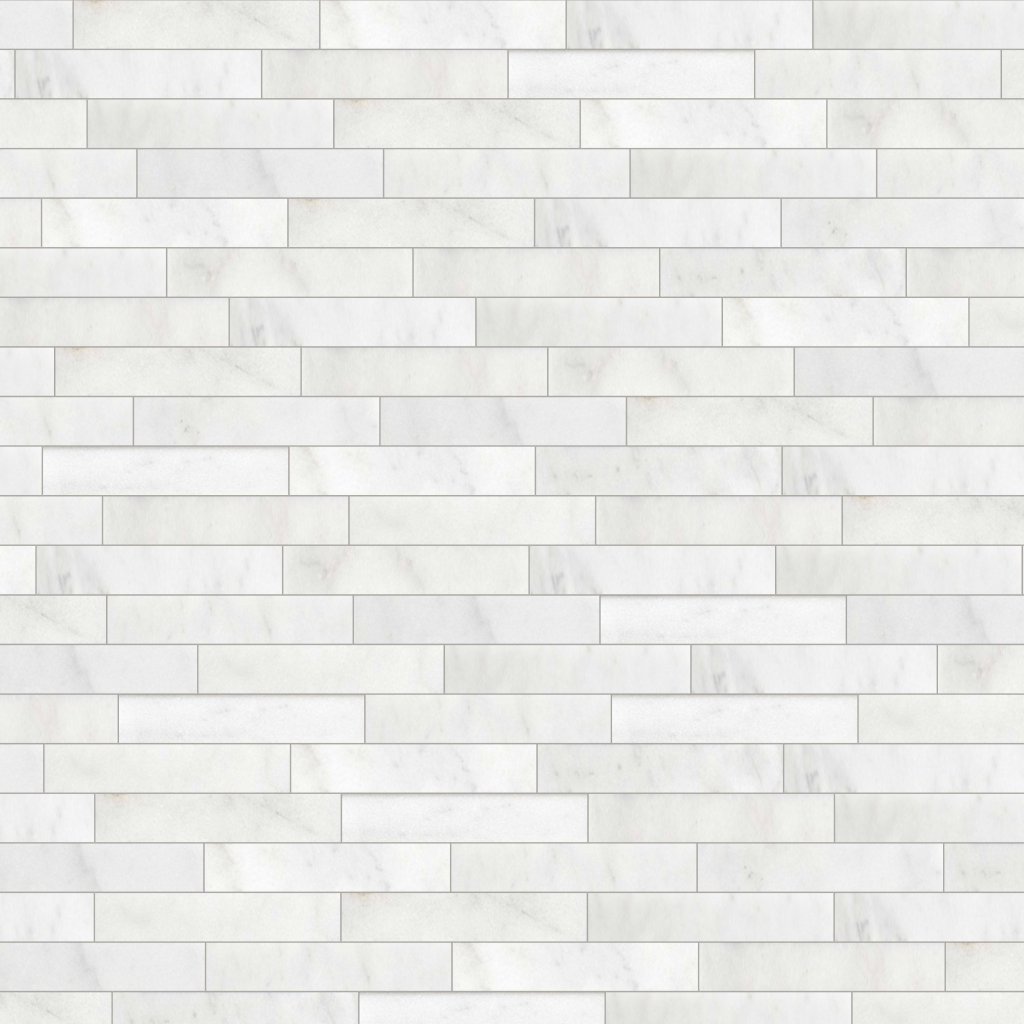 Marble Systems Glacier Honed Marble Accent Tiles Elevations Pattern - Glacier