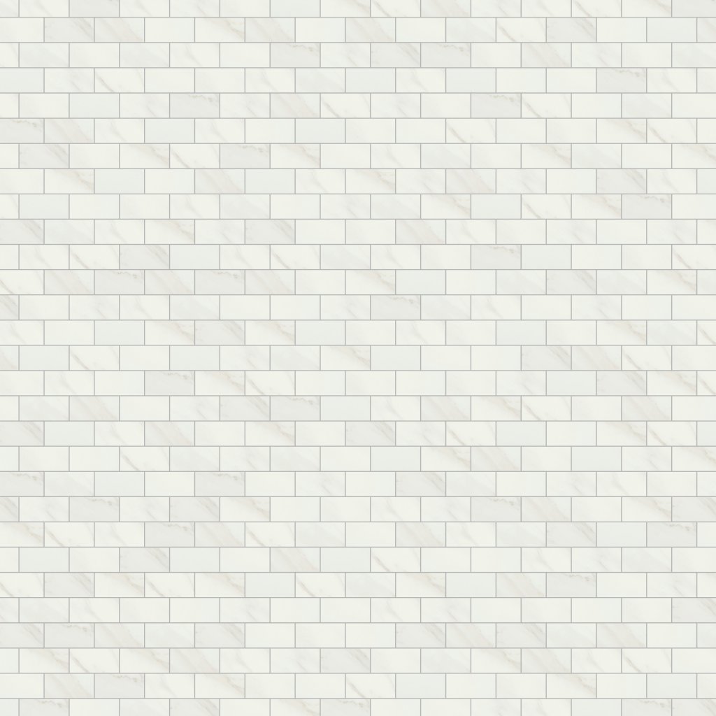 American Olean Mirasol - Bianco Carrara, Brick Joint, 2X4, Matte (ML70) - Bianco Carrara