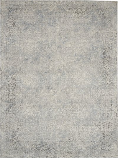 Nourison Home Nourison Rustic Textures RUS09 9'3" x 12'9" Ivory Light Blue Vintage Indoor Rug - 7'10" x 10'6"