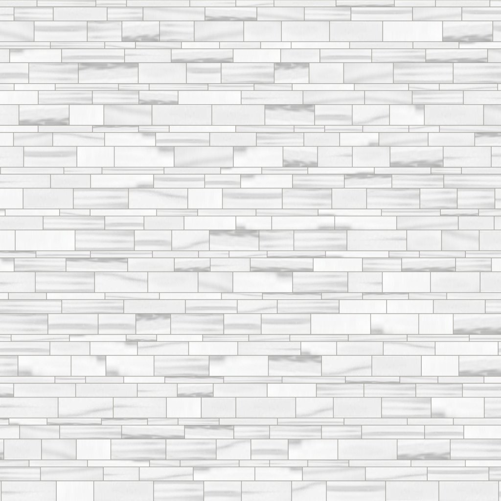 Marble Systems Frost White Honed Slides Marble Mosaic 11x17 - Frost White