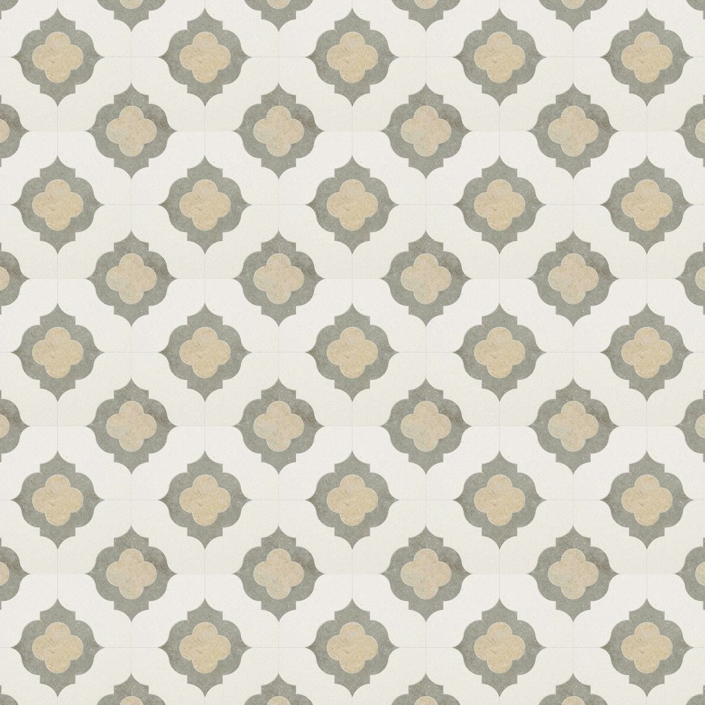 Marble Systems Champagne, Seashell, Olive Green Multi Finish Irene Limestone Mosaic 12x12 - Champagne, Seashell, Olive Green