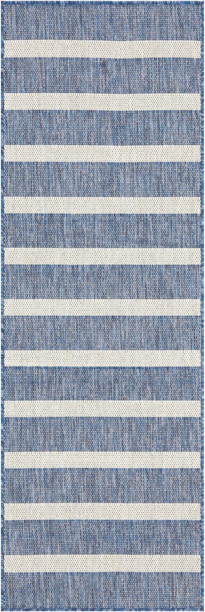 Nourison Home Nourison Positano POS03 10' x Square Navy Ivory Modern Rug - 2' x 6'