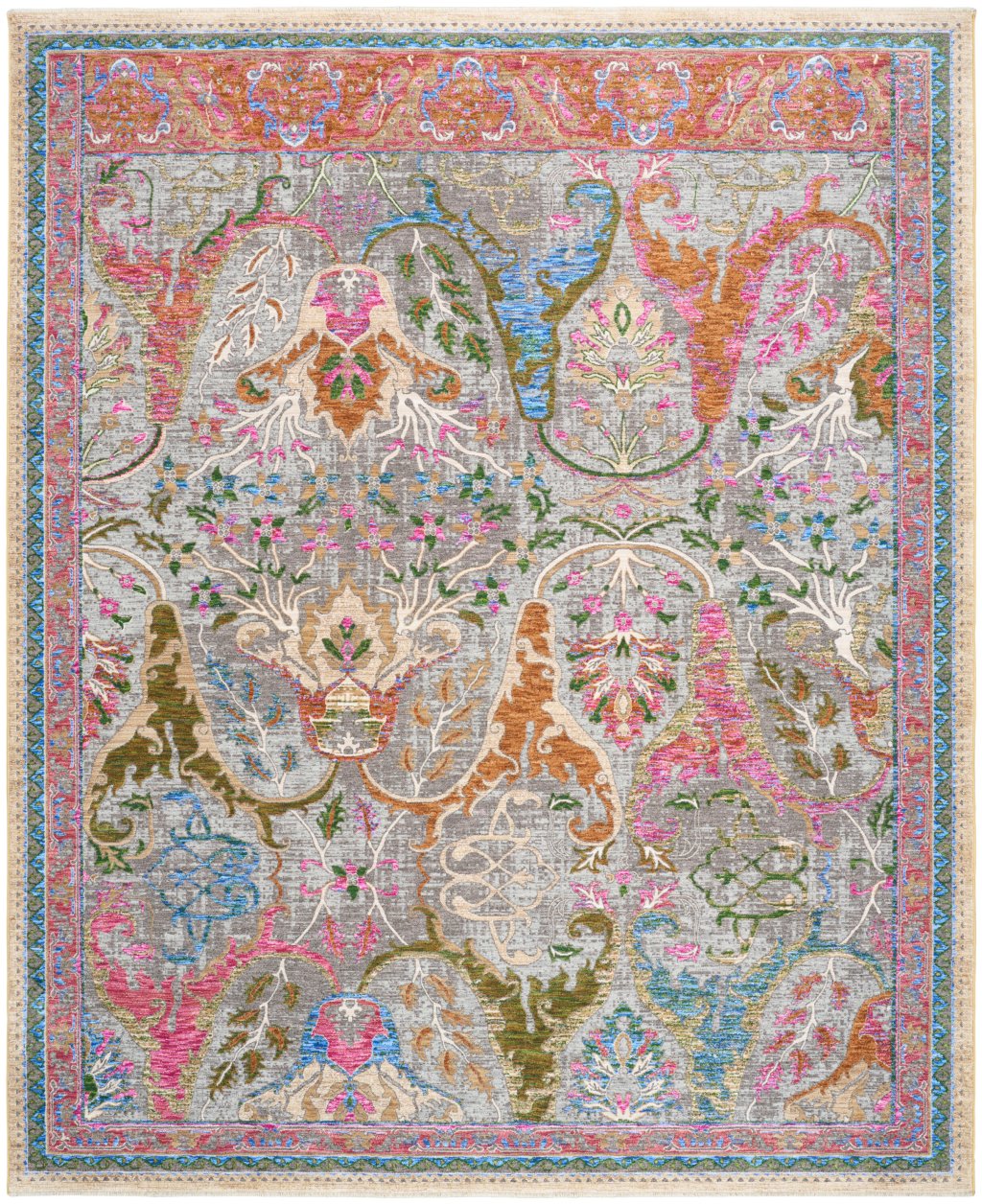 Nourison Home Nourison Quaint Harmony QUH03 9'10" x 13'1" Pink Multicolor Bohemian Indoor Rug