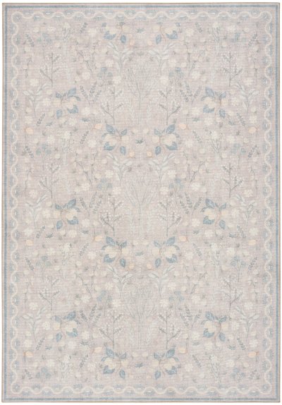 Nourison Home Nourison Botanical Washables BOT04 4' x 6' Grey Multicolor Modern Indoor Rug - 5' x 7'