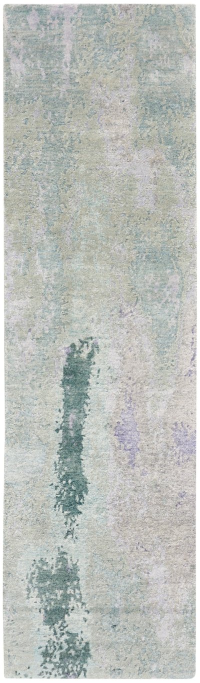 Nourison Home Nourison Silk Shadows SHA22 8'6" x 11'6" Blue Green Modern Indoor Rug - 2'3" x 8'