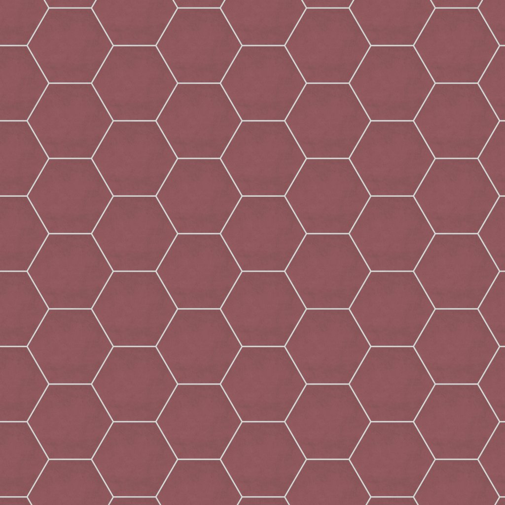 Daltile Bee Hive Medley Marsala, Hexagon, 8 1/2X10, Matte - Marsala