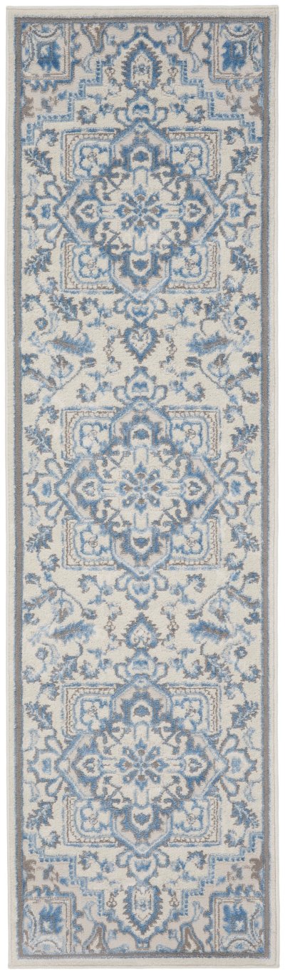 Nourison Home Nourison Elation ETN10 2' x 3' Ivory Blue Bohemian Indoor Rug - 2'3" x 7'6"