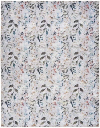 Nourison Home Nourison Nourison Washables NWB05 9'2" x 12' Grey Multicolor Contemporary Indoor Rug - 9'2" x 12'