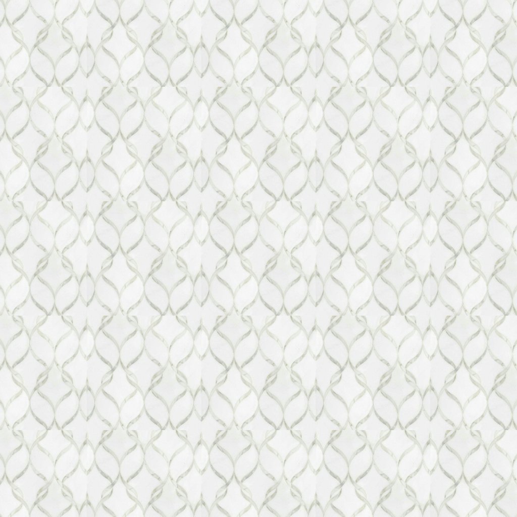 Marble Systems Thassos, Calacatta Tia Multi Finish Sophie Marble Mosaic 10 3/8x12 11/16 - Thassos, Calacatta Tia