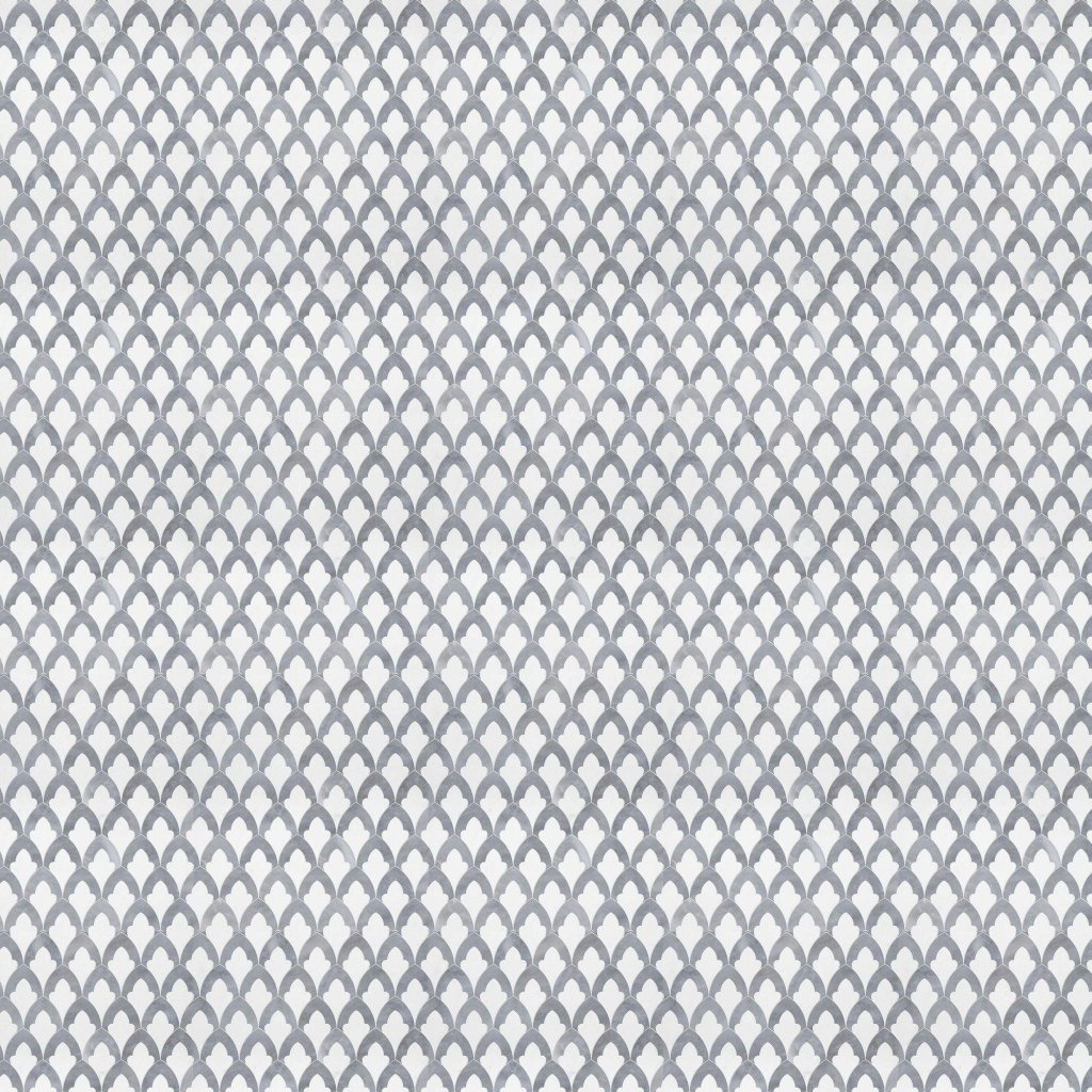 Marble Systems Aspen White, Allure Light Multi Finish Sophia Marble Mosaic 8 3/4x13 1/2 - Aspen White, Allure Light