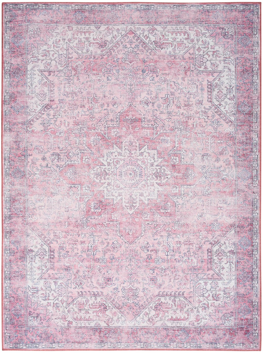 Nourison Home Nourison Nourison Washables NWB15 5'2" x 7' Pink Vintage Indoor Rug