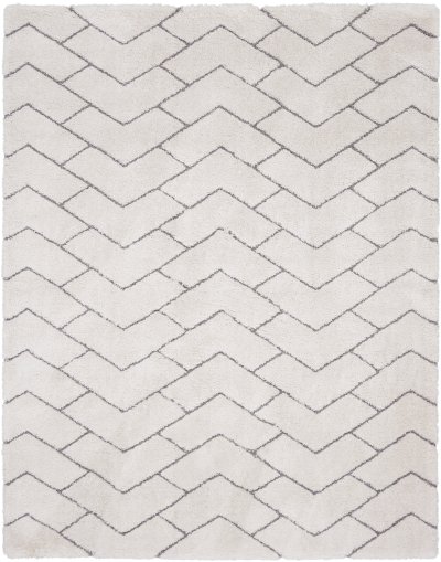 Nourison Home Nourison Dreamy Shag DRS03 7'10" x 9'10" Ivory Grey Shag Indoor Rug - 7'10" x 9'10"
