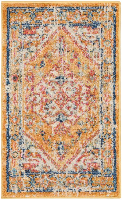 Nourison Home Nourison Passion PSN23 5'3" x 7'3" Ivory Yellow Bohemian Indoor Rug - 1'10" x 2'10"