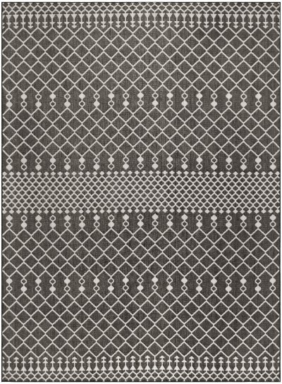 Nourison Home Nourison Selerno SLR02 2' x 6' Black Modern Rug - 8' x 10'