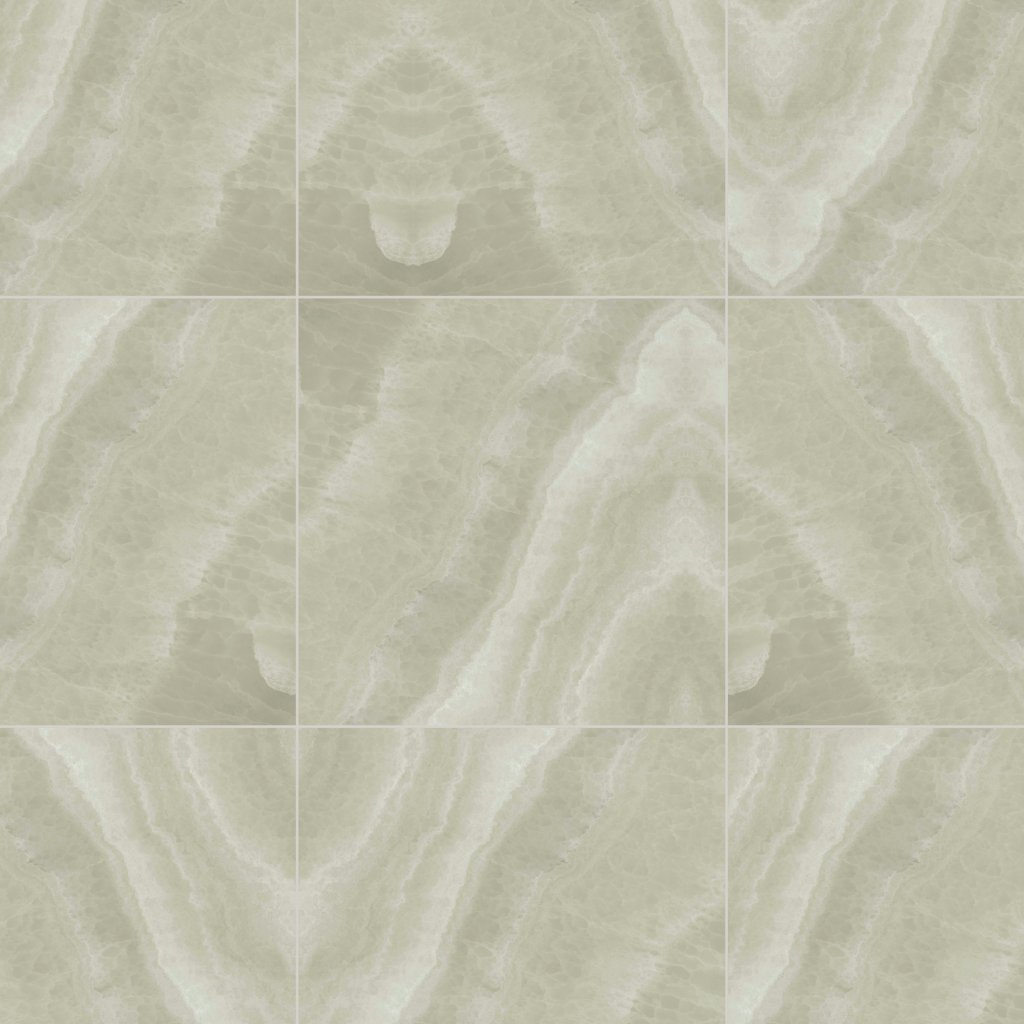 Qualis Ceramica Lustra 24x24 Onyx Sage Polished