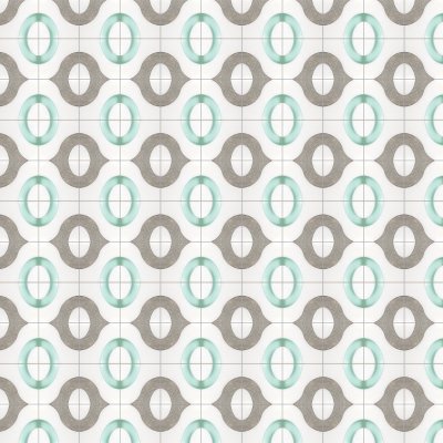 Marble Systems Thassos, Bateig Blue, Aegean Honed Calypso Waterjet Marble Mosaic 10 1/2x10 1/2 - Thassos, Bateig Blue, Aegean - 10 1/2" x 10 1/2" x 3/8"