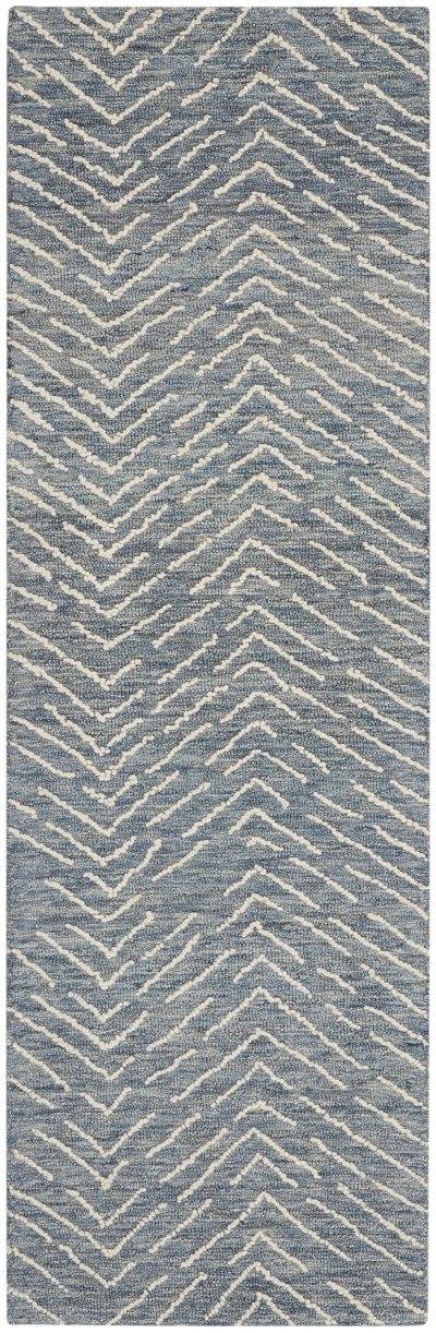 Nourison Home Nourison Colorado CLR02 7'9" x 9'9" Indigo Ivory Modern Indoor Rug - 2'3" x 7'6"