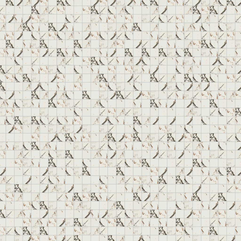 Daltile Panoramic Duet Calacatta Aries, Straight Joint, 2X2, Matte - Calacatta Aries