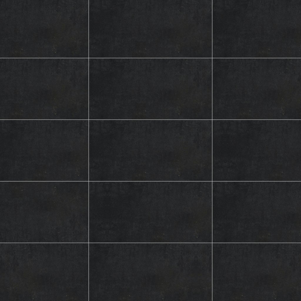 Daltile Cohesion Black, Rectangle, 12X24, Matte - Black