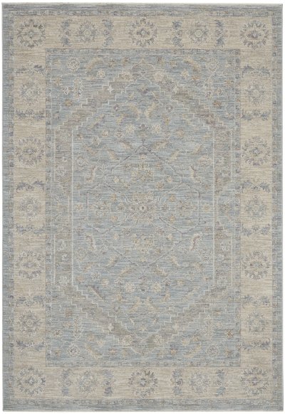 Nourison Home Nourison Asher ASR02 9'3" x 12'7" Blue Vintage Indoor Rug - 5'3" x 7'8"