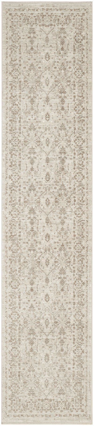 Nourison Home Nourison Shadows SHW05 5'3" x 7'3" Ivory Grey Vintage Indoor Rug - 2'2" x 10'
