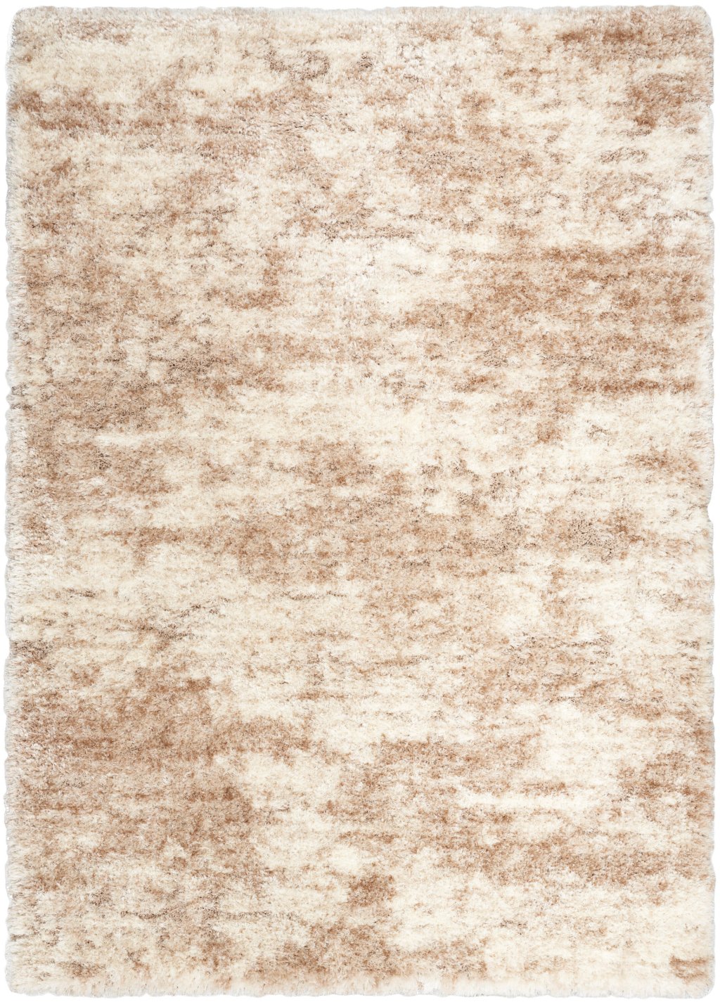 Nourison Home Nourison Luxurious Shag LXR10 5'3" x 7'3" Ivory Dark Beige Modern Indoor Rug