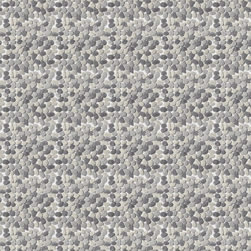 Qualis Ceramica Riviera Tileworks Chelsea Mix Grey Reconstituted Pebble Interlocking Mosaic