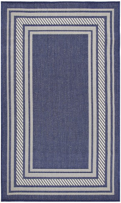 Nourison Home Nourison Horizon Indoor/Outdoor HOZ03 3' x 5' Navy Modern Rug - 3' x 5'