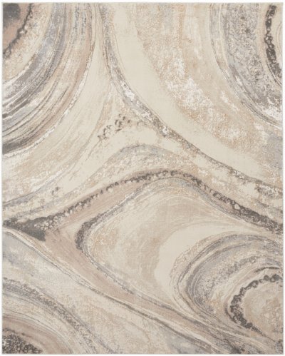 Nourison Home Nourison Splash BSK03 2'2" x 7'6" Cream Grey Modern Indoor Rug - 9' x 12'