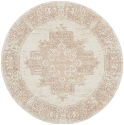 Nourison Home Nourison Grafix GRF14 3' x 5' Ivory Beige Vintage Indoor Rug - 8' Round