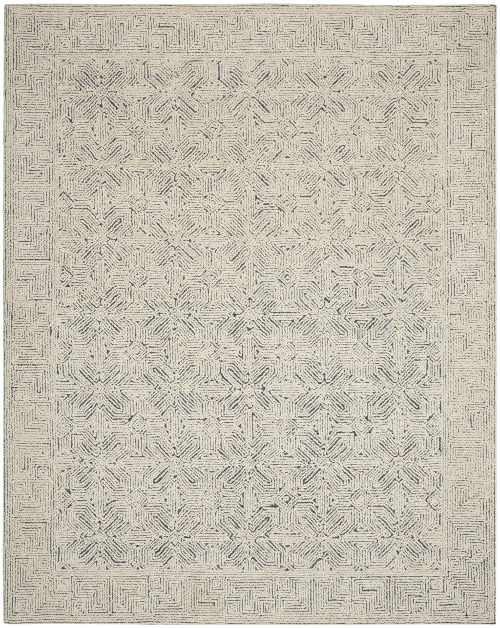 Nourison Home Nourison Vail VAI05 8'3" x 11'6" Ivory Navy Modern Indoor Rug