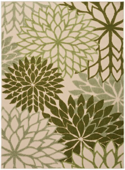 Nourison Home Nourison Aloha ALH05 12' x 15' Ivory Green Tropical Rug - 3'6" x 5'6"